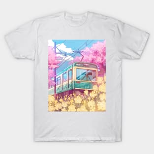 The Japanese spring travel and the cherry blossom T-Shirt